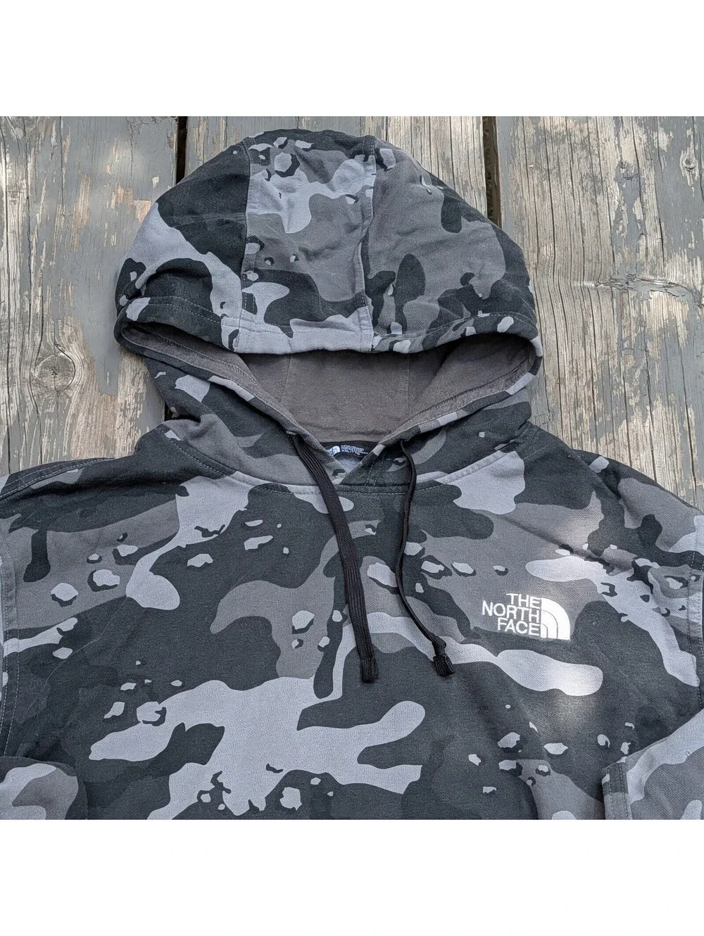 The North Face Camo Pullover Hoodie Men's XXL Grey Camouflage Gorpcore